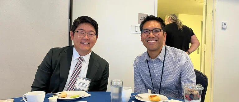 Drs. David Lee and Carlos Oronce at the June 2024 Scientific Retreat