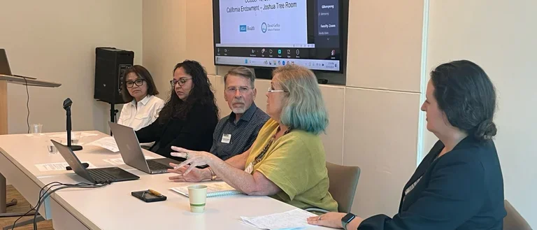 Panel of Caregivers with Michelle Keller (right) at the RCMAR CHIME June 2024 Scientific Retreat at the California Endowment