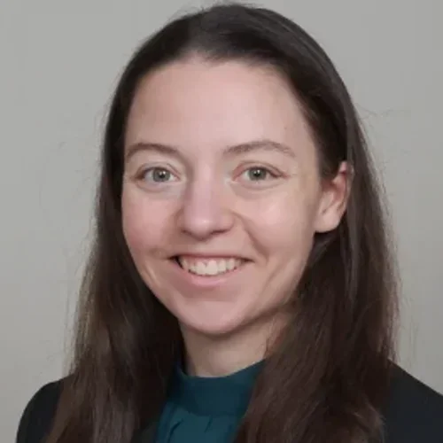 Woman smiling with dark hair