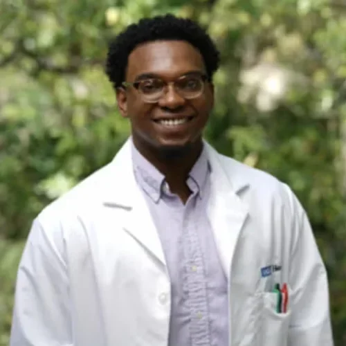 Freddy is pictured here smiling.